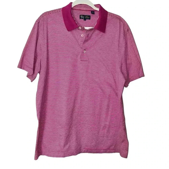 Hart Schaffner Marx striped polo style shirt size large - Picture 1 of 6